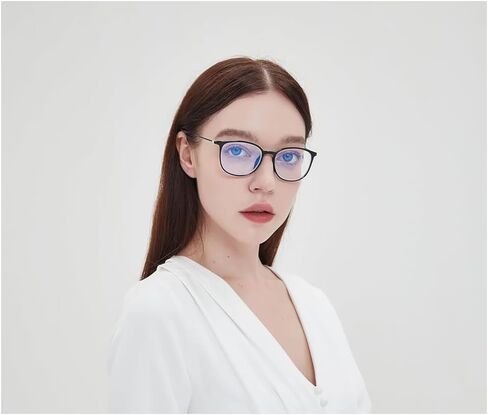 Stylish Anti-Blue Light Myopia Distance Glasses For Mens Womens Ultra-Light Nearsighted Glasses Oval Frames in Saudi Arabia