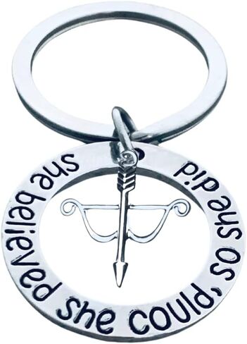 Archers Gift, She Believed She Could So She Did Keychain for Inspirational Archery Team Gifts, Archery Gifts For Women, Archery Coach Gift in Saudi Arabia