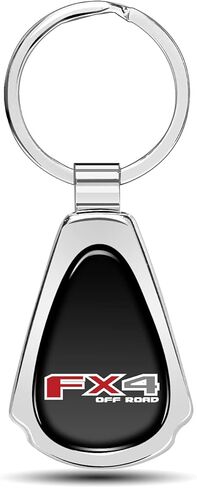 for Ford F-150 FX4 Off Road Black Dome Metal Teardrop Key Chain in Saudi Arabia