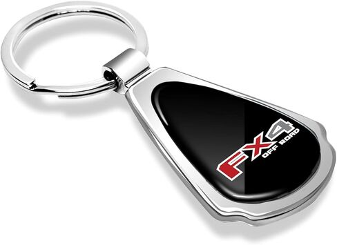 for Ford F-150 FX4 Off Road Black Dome Metal Teardrop Key Chain in Saudi Arabia