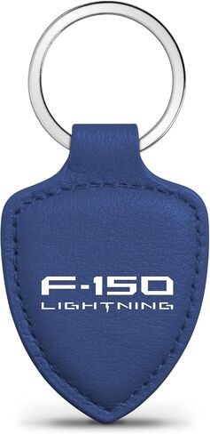 for Ford F-150 Lightning Genuine Soft Leather Shield-Style LED Printed Logo Key Chain in Saudi Arabia