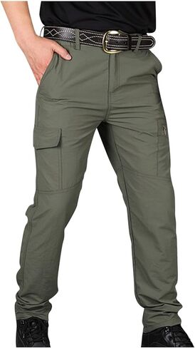 Tactical Pants for Men Water Proof Stretch Ripstop Cargo Hiking Work Pant with Pockets Relaxed Fit Fall Clothing in Saudi Arabia