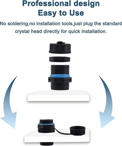 Waterproof CAT6 RJ45 Panel Mount Coupler,Lonlonty IP68 Shielded Industrial Panel Mount Bulkhead Ethernet LAN Pass Through Connector,Female to Female Feed Thru Coupler RJ45 Waterproof Connector 2PACK in Saudi Arabia