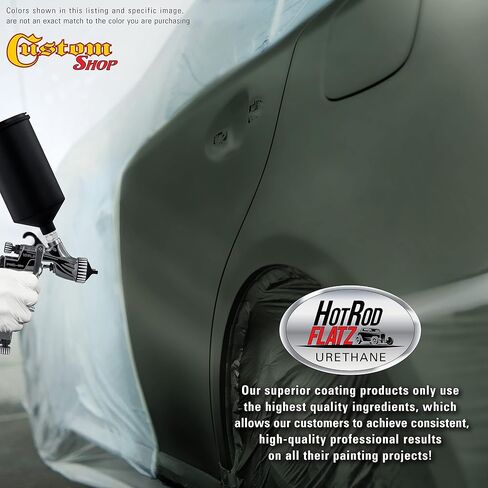 Custom Shop - Fathom Green Firemist - Hot Rod Flatz Flat Matte Satin Urethane Auto Paint - Complete Gallon Paint Kit - Professional Low Sheen Automotive, Car Truck Coating, 4:1 Mix Ratio in Saudi Arabia