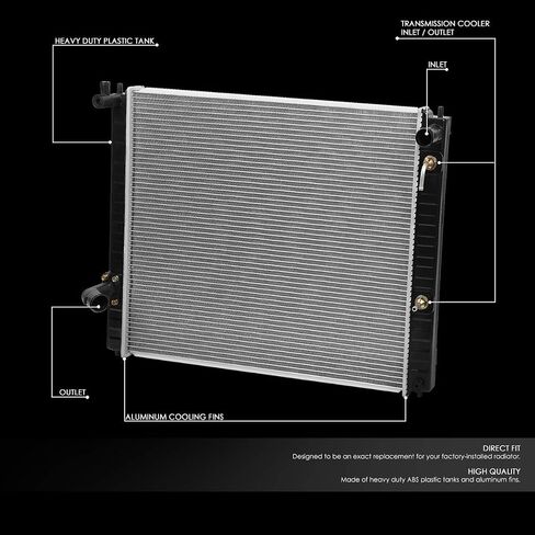 DNA Motoring DPI 13012 1-Row Aluminum Core Radiator Compatible with 09-10 Infiniti M35 / 06-10 M45 AT, 13002, NI3010218 21460EM30A, 21460ZW40A, OEM-RA-13012 in Saudi Arabia