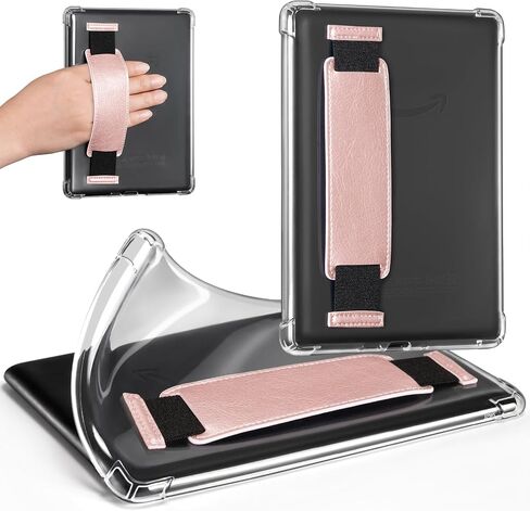 CoBak Clear Case for 6" E-Reader 2024 and 2022 (11th Generation) with Elastic Hand Strap - Ultra-Slim Soft TPU Transparent Cover, Lightweight & Durable Protection in Kuwait