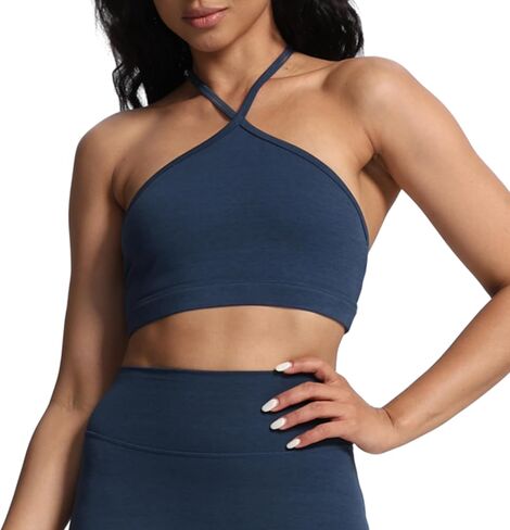 Aoxjox Women's Workout Sports Bras Fitness Darla High Neck Bra Yoga Crop Tank in Saudi Arabia