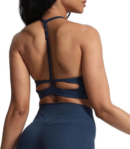 Aoxjox Women's Workout Sports Bras Fitness Darla High Neck Bra Yoga Crop Tank in Saudi Arabia