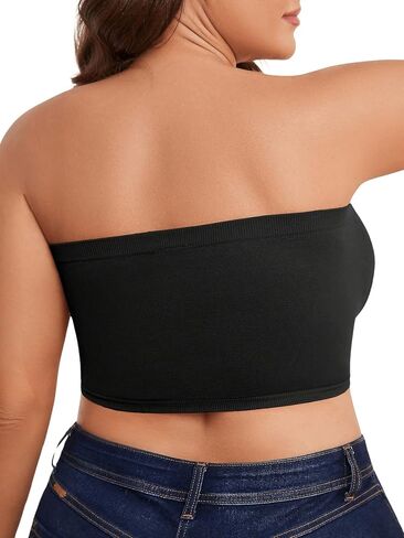 WDIRARA Women's 3 Pack Set Strapless Tube Bra Ruched Seamless Bralettes in Saudi Arabia