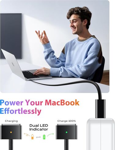 Stouchi USB-C to Magnetic 3 Cable-6.6ft-White in Saudi Arabia