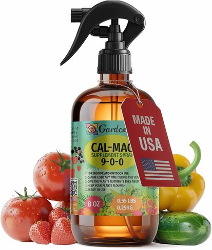 𝐏𝐑𝐄𝐌𝐈𝐔𝐌 Ultra Pure Professional Grade Cal-Mag Fertilizer Spray - 8oz Bottle - High-Grade Calcium, Magnesium & Iron Plant Supplement - Corrects Common Plant Deficiencies (9-0-0 NPK) in Saudi Arabia