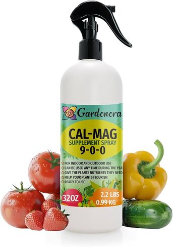 𝐏𝐑𝐄𝐌𝐈𝐔𝐌 Ultra Pure Professional Grade Cal-Mag Fertilizer Spray - 8oz Bottle - High-Grade Calcium, Magnesium & Iron Plant Supplement - Corrects Common Plant Deficiencies (9-0-0 NPK) in Saudi Arabia