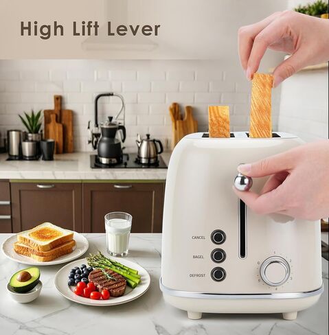 4 Slice Toaster Retro Stainless Steel Toaster with Bagel, Cancel, Defrost Function and 6 Bread Shade Settings Bread Machine, Long Extra Wide Slots and Removable Crumb Tray, Green in Saudi Arabia