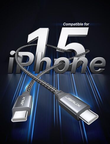 USB C to USB C Cable 60W [5-Pack, 3.3FT], Type C Fast Charging Cable Compatible with iPhone 16/16 Plus/16 Pro/16 Pro Max, iPhone 15 Series, Galaxy S25/S24/S23/S22, MacBook, iPad, Pixel, and More-Grey in Kuwait