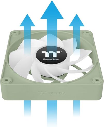 Thermaltake CT120 EX ARGB Sync PC Cooling Fan 3 Pack, PWM 500~2000 RPM, 5V Motherboard Sync, 16.8 Million Colors 9 LEDs, MagForce 2.0 Connectors, Hydraulic Bearing, Racing Green, CL-F220-PL12RG-A in Saudi Arabia