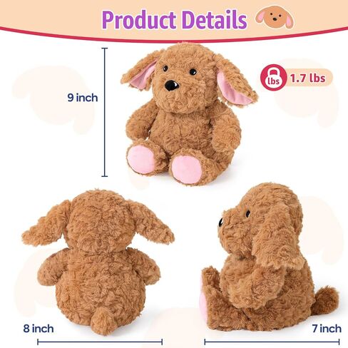 Ditucu Original Capybara Microwavable Weighted Stuffed Animals 2 lbs Heating Pad for Period Cramps Pain Plush with Bow Tie Heatable Capibara Plushies Toys Gifts for Kids Brown 9 inch in Kuwait