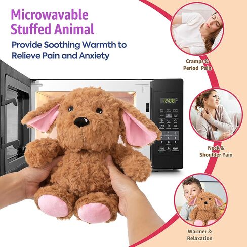 Ditucu Original Capybara Microwavable Weighted Stuffed Animals 2 lbs Heating Pad for Period Cramps Pain Plush with Bow Tie Heatable Capibara Plushies Toys Gifts for Kids Brown 9 inch in Kuwait