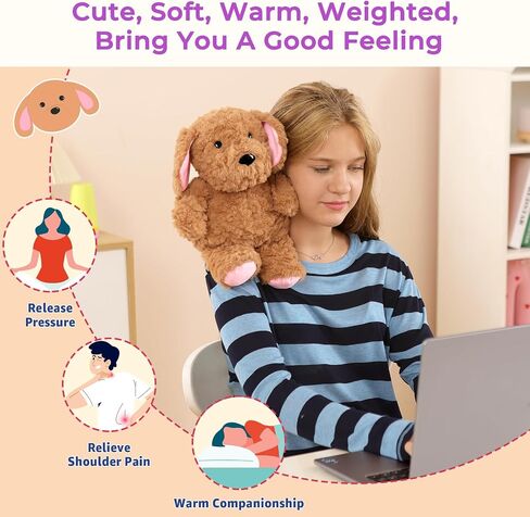Ditucu Original Capybara Microwavable Weighted Stuffed Animals 2 lbs Heating Pad for Period Cramps Pain Plush with Bow Tie Heatable Capibara Plushies Toys Gifts for Kids Brown 9 inch in Kuwait