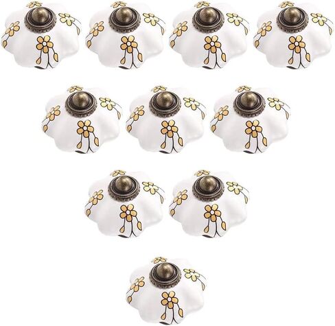Vintage Ceramic Drawer Knobs,Cupboard Handles,10 pcs Hand Painted Ceramic Kitchen Cabinet Pull Handles Door Handles, Drawer Knobs Wardrobe Door Handle Ceramic Decorative Knobs ( Color ( Color : Style( in Saudi Arabia