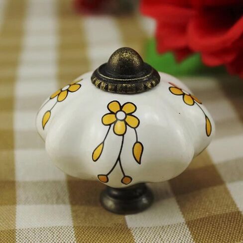 Vintage Ceramic Drawer Knobs,Cupboard Handles,10 pcs Hand Painted Ceramic Kitchen Cabinet Pull Handles Door Handles, Drawer Knobs Wardrobe Door Handle Ceramic Decorative Knobs ( Color ( Color : Style( in Saudi Arabia