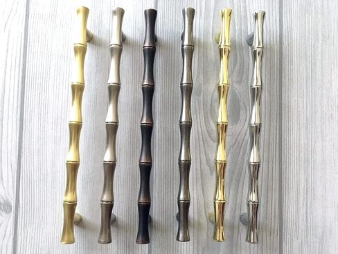 Vintage Drawer Pull,Cabinet Handle ,Dresser Pulls 6 1/4" C-C Bamboo Drawer Pull Brushed Gold Nickel Polished Chrome Oil Rubbed Bronze Antique Pewter Cabinet Handle Dresser Pulls Door Handles 6.25" 160 in Saudi Arabia