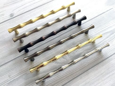 Vintage Drawer Pull,Cabinet Handle ,Dresser Pulls 6 1/4" C-C Bamboo Drawer Pull Brushed Gold Nickel Polished Chrome Oil Rubbed Bronze Antique Pewter Cabinet Handle Dresser Pulls Door Handles 6.25" 160 in Saudi Arabia