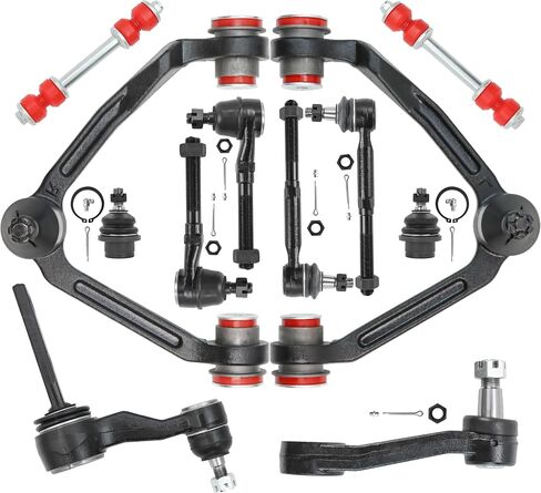4WD Front End 12pc Suspension Kit for 1997-2002 Ford Expedition, 1997-2003 F-150, 1997-1999 F-250, 1998-2002 Lincoln Navigator, Upper Control Arms Ball Joints Sway Bars Tie Rods Replacement - 12PC in Saudi Arabia