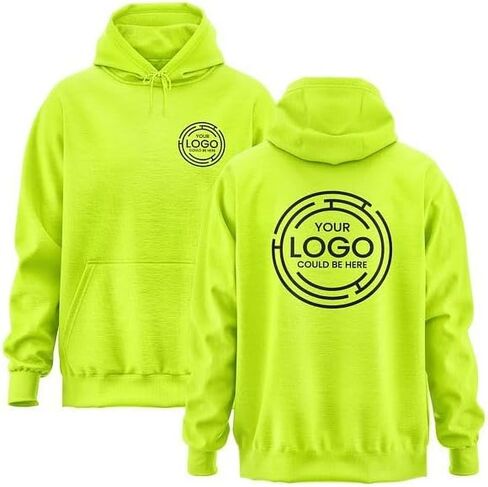 Hi Viz Hoodies for Men, Custom Hoodie with your LOGO, Customized High Visibility Workwear Small Business in Kuwait