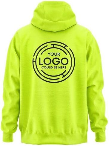 Hi Viz Hoodies for Men, Custom Hoodie with your LOGO, Customized High Visibility Workwear Small Business in Kuwait