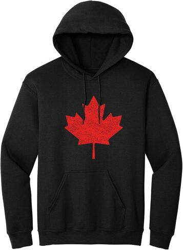 Canada Pride Canadian Flag Maple Leaf Adult Hoodie Distressed in Kuwait
