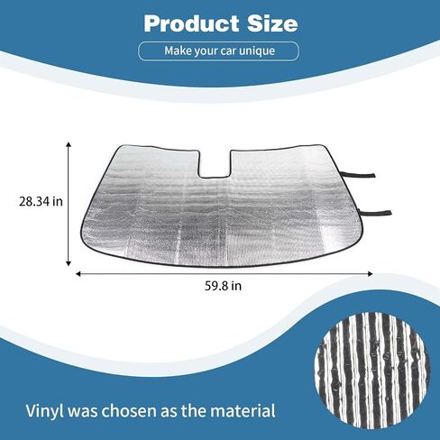 for Silverado Windshield Sunshade Visor for Chevy Silverado/GMC Sierra 2014 2015 2016 2017 Sun Shade Interior Accessories in Saudi Arabia