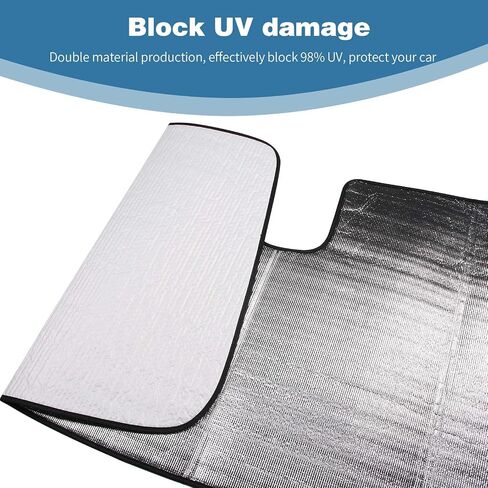 for Silverado Windshield Sunshade Visor for Chevy Silverado/GMC Sierra 2014 2015 2016 2017 Sun Shade Interior Accessories in Saudi Arabia