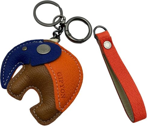 3D Elephant Sheepskin Keychain - Handmade Genuine Leather Handbag Wallet Charm Pendant Bag Decor, Car Key Decoration in Saudi Arabia