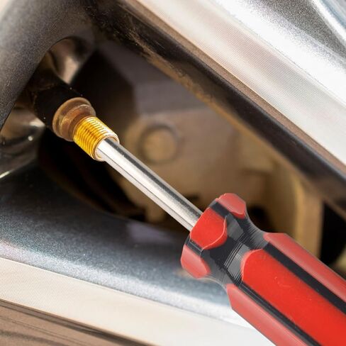 2 Pcs Tire Valve Core Remover Tool Kit with 20 Pcs Brass Valve Stem Cores, 4-Way Valve Stem Core Tool & Single Head Valve Core Remover and Installer for Car, Bike, Motorcycle Tires in Saudi Arabia