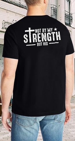Christian Oversized Shirt for Men Faith Cross T Shirt Inspirational God Shirt Religious Sayings Tee Tops in Saudi Arabia