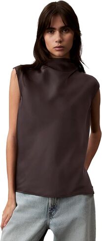 Calvin Klein Jeans Women's Satin Cowl Neck Blouse in Saudi Arabia