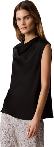 Calvin Klein Jeans Women's Satin Cowl Neck Blouse in Saudi Arabia