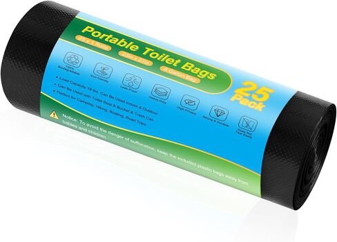 Portable Toilet Bags for Camping Potty - 50 PCS Camping Toilet Bags in Saudi Arabia