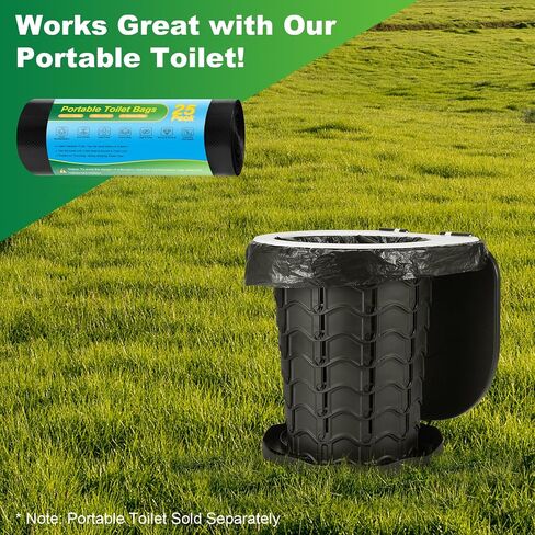 100 Portable Toilet Bags - Camping Toilet Bags, Biodegradable Porta Potty Bag for Portable Toilet, 8 Gallon Toilet Waste Bags for 5 Gallon Bucket Toilet, Thickened Camping Potty Liners in Saudi Arabia