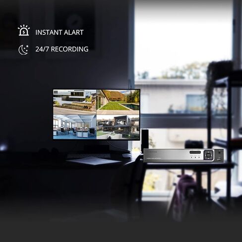 4K 6CH Network Video Recorder لنظام كاميرات الأمان ، دعم 4K/5MP/4MP/3MP/1080P POE IP Camera H.265+ POE NVR ، اكتشاف الوجه ، 24/7 تسجيل ، 6 Port Poe 10ch NVR (HDD غير متضمن) in Kuwait