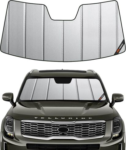 Windshield Sun Shade for Kia Telluride 2020-2024,Dashboard Protection Front Windshield Sunshade,6 Layers Sun Shield,Accordion Fold in Saudi Arabia