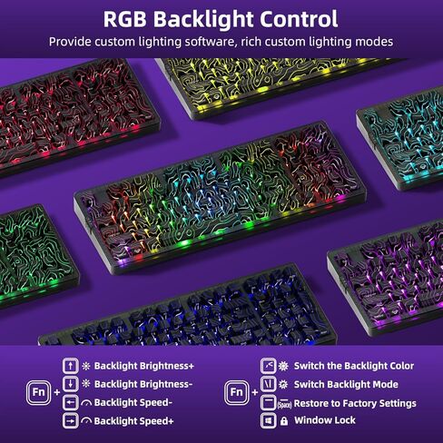 ZORNHER ZH980 Wireless Mechanical Gaming Keyboard,95% Black Custom Creamy Keyboard with Number Pad,Shine Through IMD PBT Keycaps,Pre-lubed Linear Switches,Hot-Swappable,RGB Backlit,2.4GHz/USB-C/BT5.0 in Kuwait