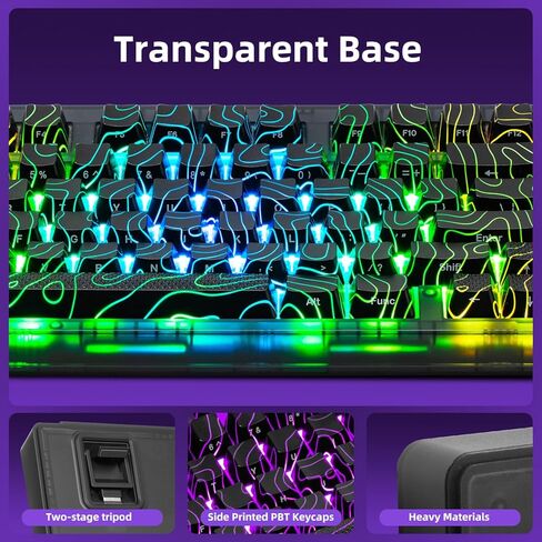 ZORNHER ZH980 Wireless Mechanical Gaming Keyboard,95% Black Custom Creamy Keyboard with Number Pad,Shine Through IMD PBT Keycaps,Pre-lubed Linear Switches,Hot-Swappable,RGB Backlit,2.4GHz/USB-C/BT5.0 in Kuwait