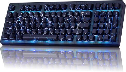 Zornher ZH980 لوحة مفاتيح الألعاب الميكانيكية اللاسلكية ، لوحة مفاتيح كريمية مخصصة بنسبة 95 ٪ مع لوحة أرقام ، تتألق من خلال مفاتيح IMD PBT ، المفاتيح الخطية المسبقة مسبقًا ، قابلة للتكوين الساخنة ، خلفية RGB ، 2.4 جيجا هرتز/USB-C/BT5.0 in Saudi Arabia