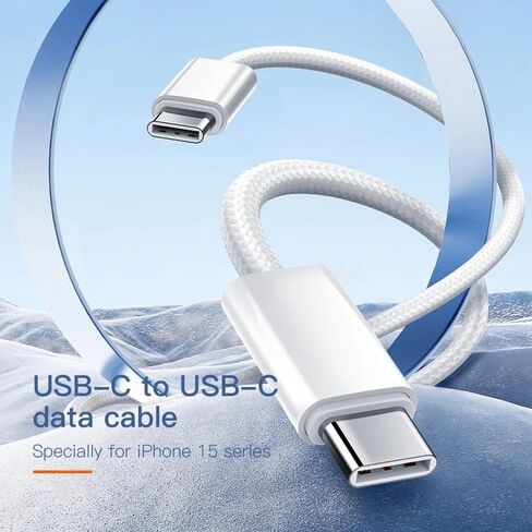 iPhone 16e Fast Charging Cable, USB C Coiled Cord for Car, C to C USBC to USBC Retractable Auto Car Power Cord USB-C Super Fast for Samsung Galaxy S25 S24 Apple 16 Pro Max Charger 15 Carplay Android in Kuwait