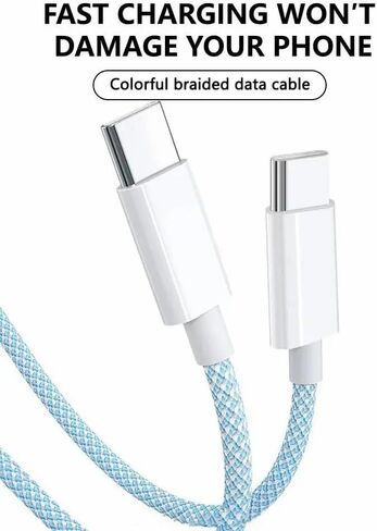 iPhone 16e Fast Charging Cable, USB C Coiled Cord for Car, C to C USBC to USBC Retractable Auto Car Power Cord USB-C Super Fast for Samsung Galaxy S25 S24 Apple 16 Pro Max Charger 15 Carplay Android in Kuwait