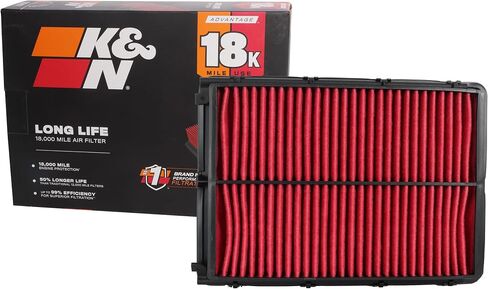 K&N Engine Air Filter: Long Life 18,000 Mile Replacement Air Filter: Compatible with 2015-2019 Hyundai/Kia L4 (Sonata, Hybrid, Optima, Optima Hybrid, Cadenza, K5, K7), KNA-5026 in Saudi Arabia