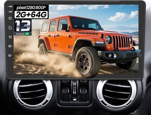 Car Radio for Jeep Wrangler JK 2007-2017: 4G+32G 8 Core Stereo Upgrade with Wireless Carplay Andriod Auto 10.1" HD Touchscreen Bluetooth GPS Navigation in Saudi Arabia