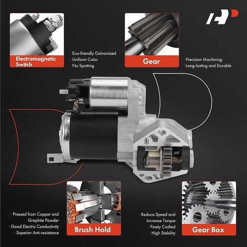 A-Premium Starter Motor Compatible with Saturn Vue 2004 2005 2006 2007 3.5L, 12V 1.6KW 19-Teeth Counterclockwise, Replace# M000T15171, M000T15171ZC in Saudi Arabia