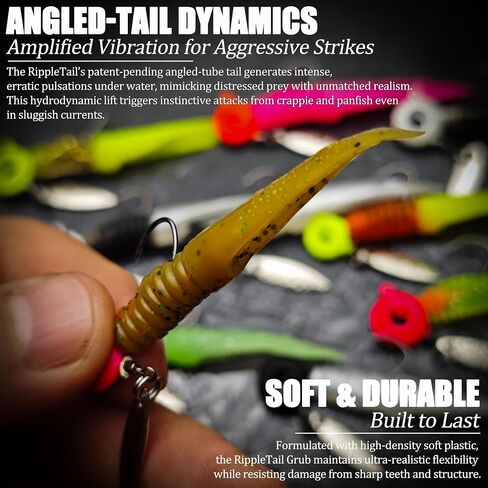 Crappie Lures Jigs Heads Kit, 110 Pcs Underspin Fishing Jig Heads Hooks Lures Swimbait with Crappie Baits Soft Plastic Split Tail Grub Shad Minnow for Freshwater Saltwater Bass Trout Walleye in Saudi Arabia